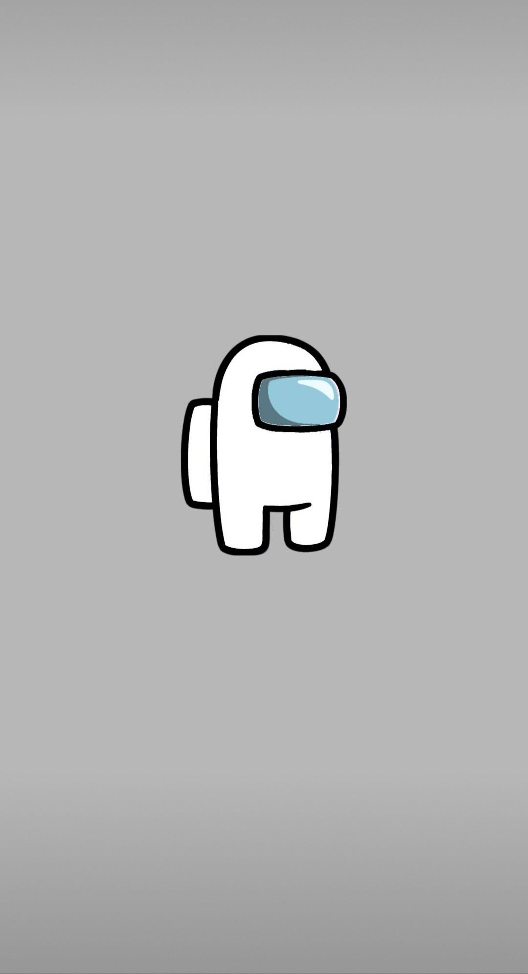 Among Us Cute Wallpaper White