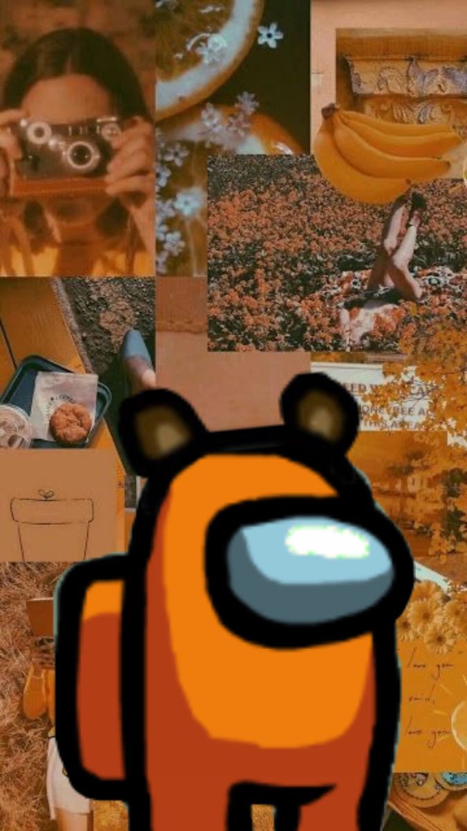 Orange Among Us Wallpapers Wallpaper Cave