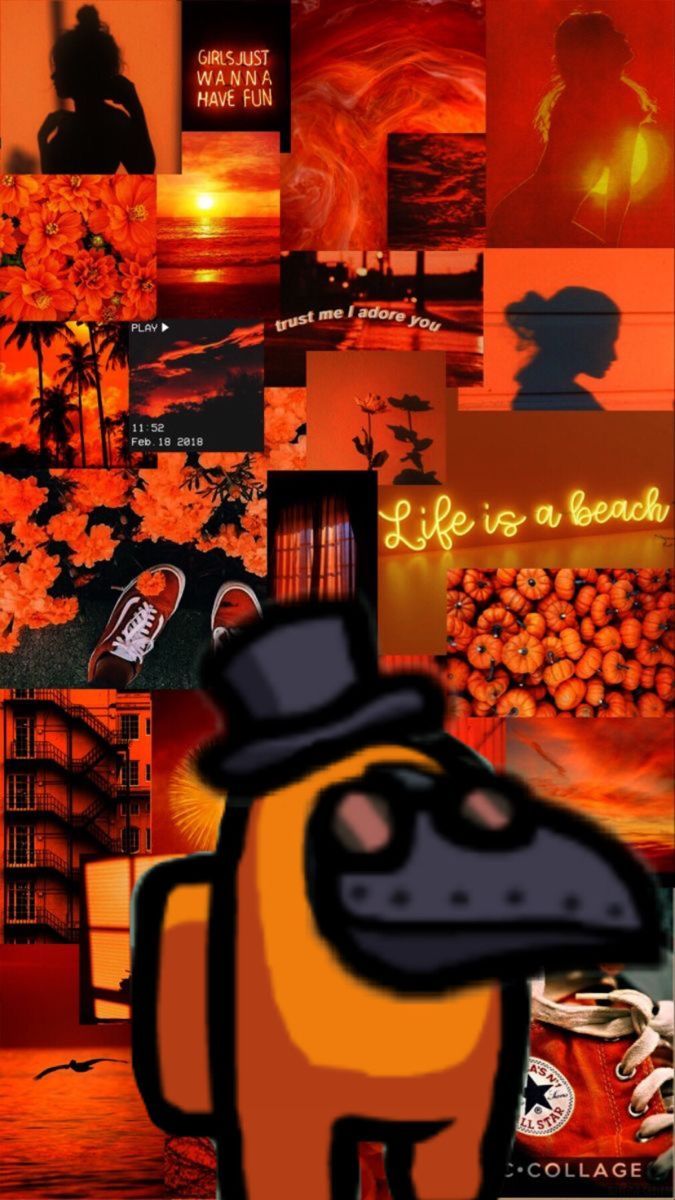 Orange Among Us Wallpapers Wallpaper Cave