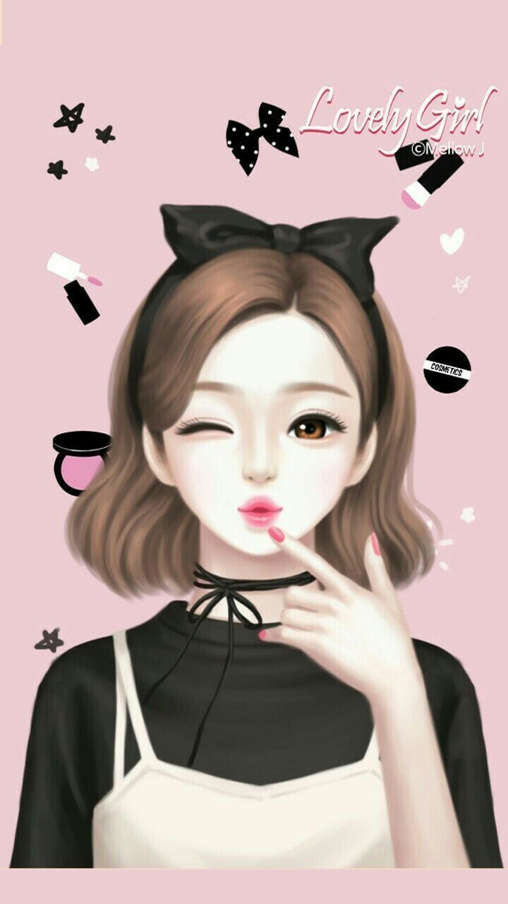 Cute Cartoon Girl Wallpapers Wallpaper Cave