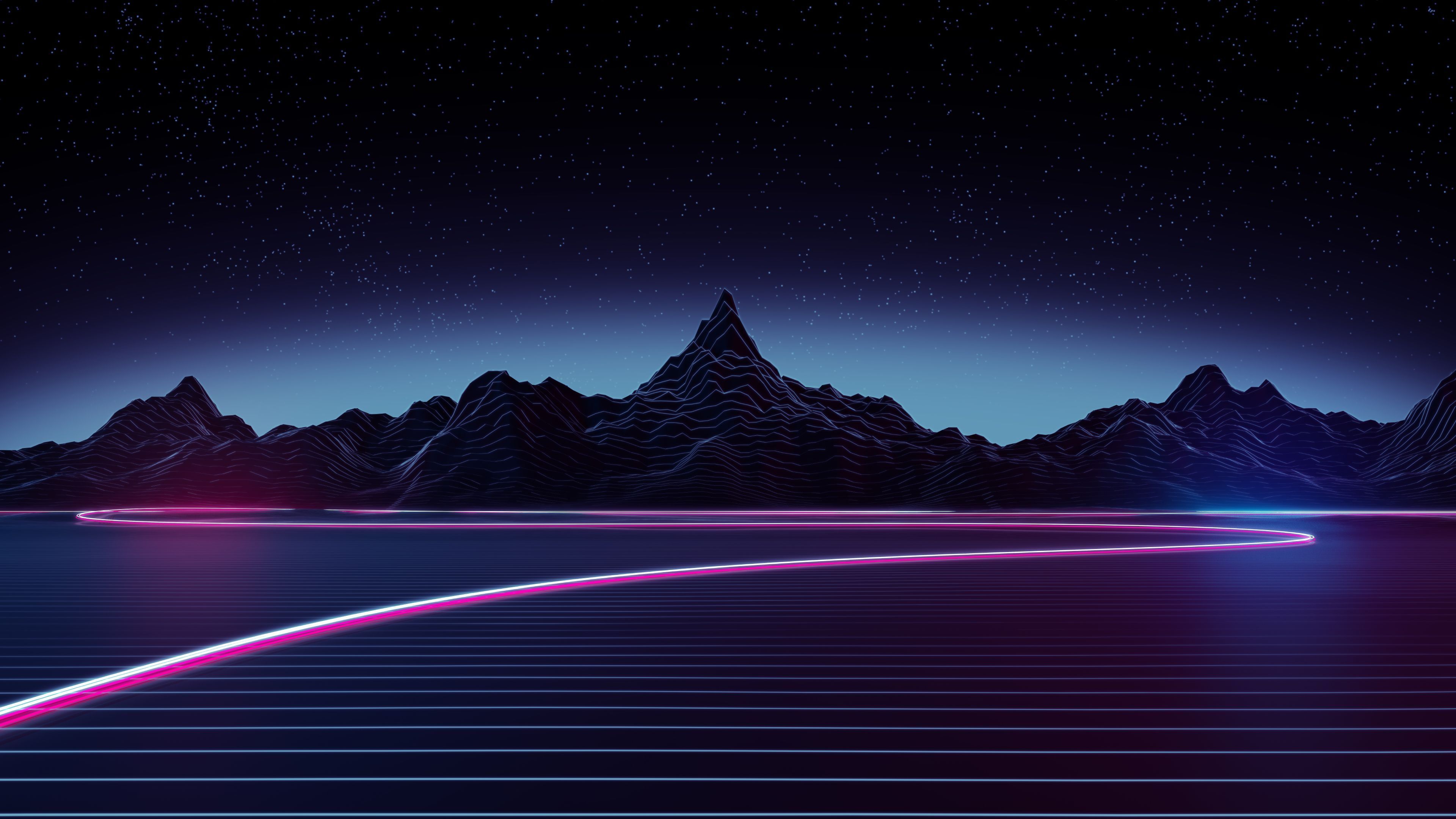 Neon Landscape Wallpapers Wallpaper Cave