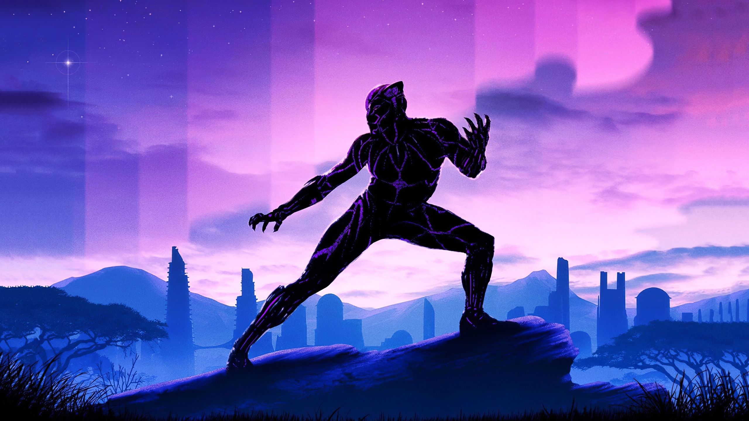 Black Panther Purple Wallpapers Wallpaper Cave