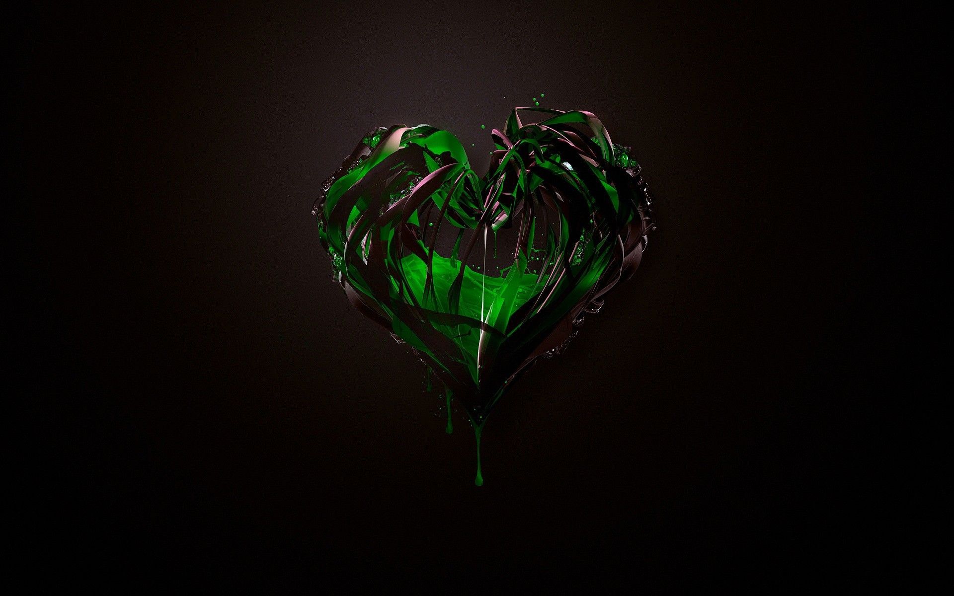 Green Heart Wallpapers Wallpaper Cave