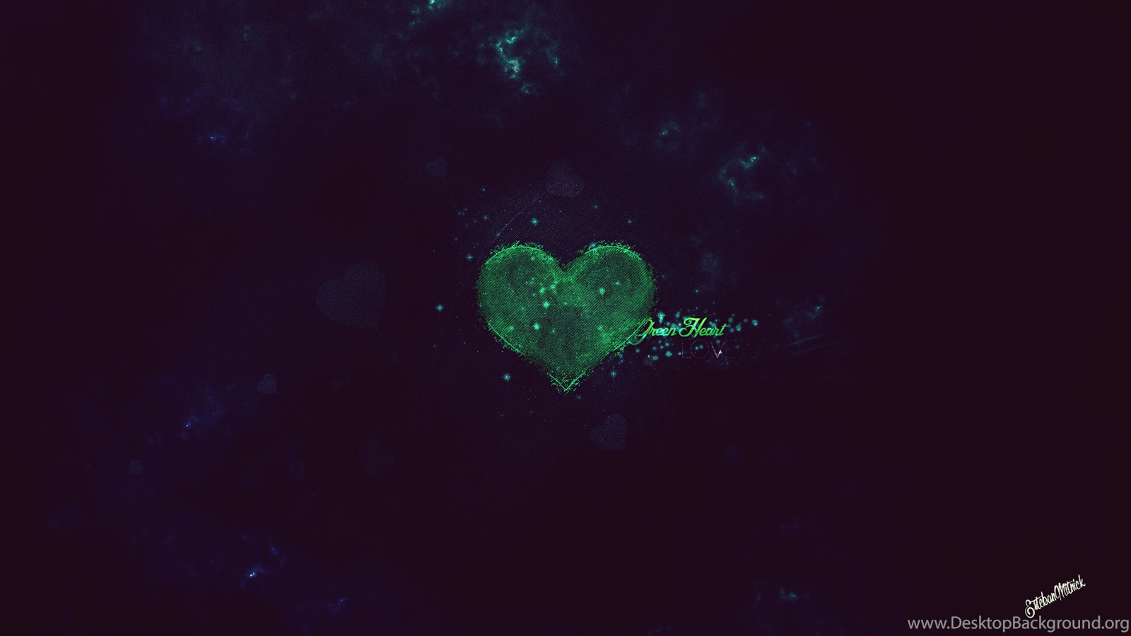 Green Heart Wallpapers Wallpaper Cave