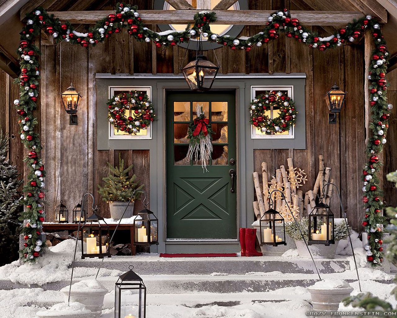 Christmas Porch Wallpapers Wallpaper Cave