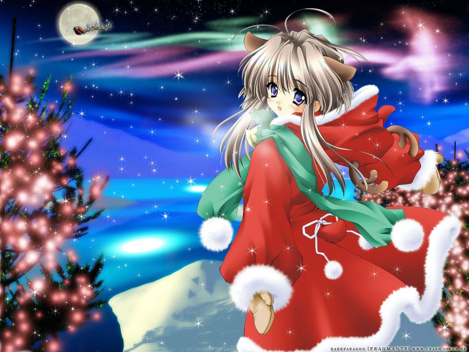 Cute Anime Girl Christmas Wallpapers Wallpaper Cave
