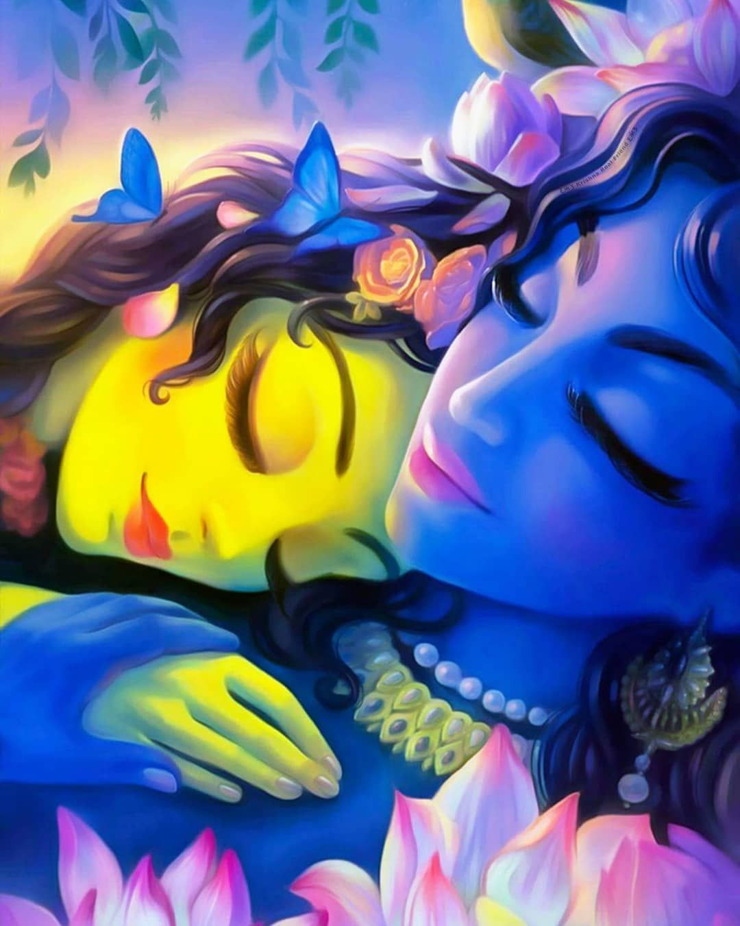 Krishna Painting Wallpapers Wallpaper Cave