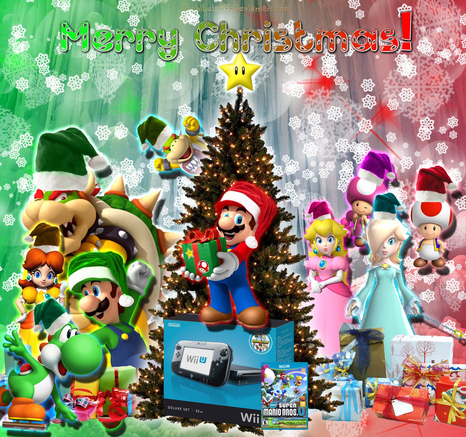 Mario Christmas Wallpapers Wallpaper Cave