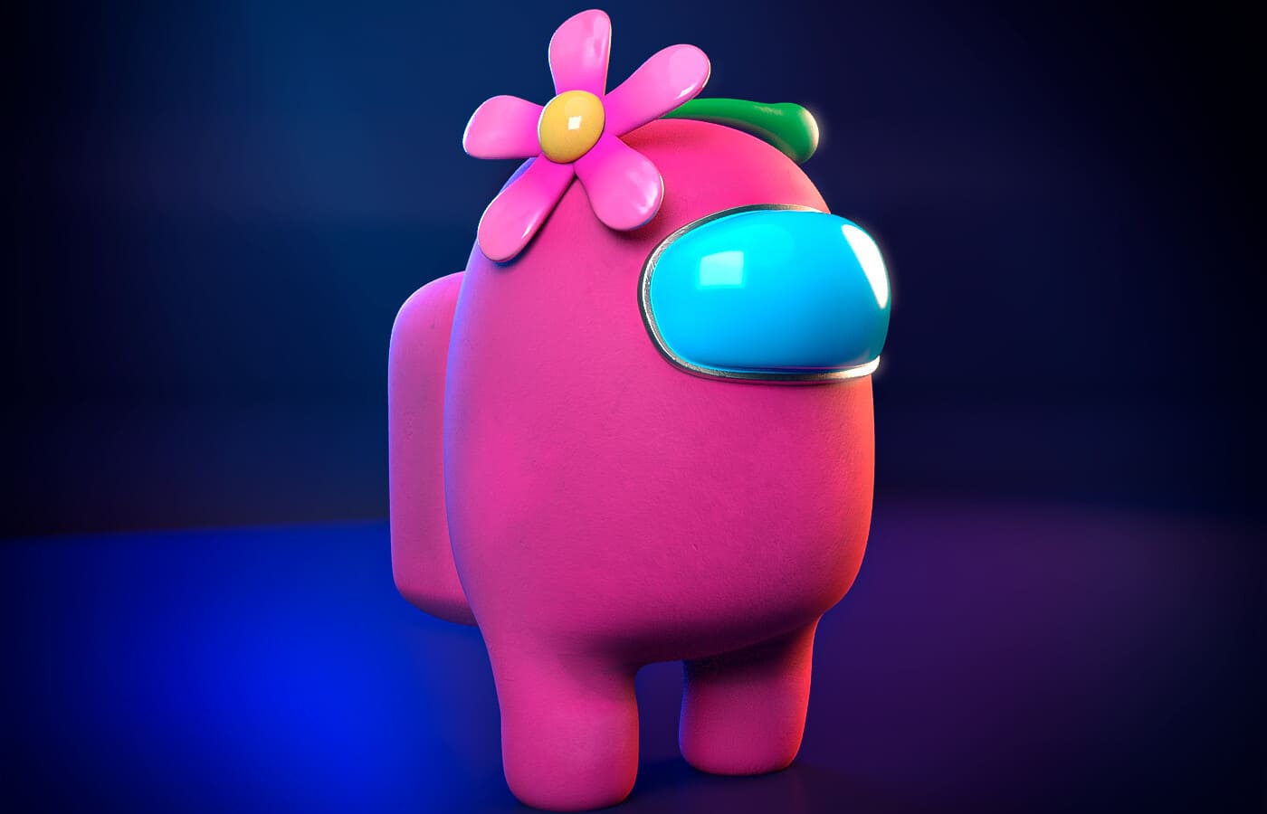 Blue Pink Blue Aesthetic Among Us Wallpaper