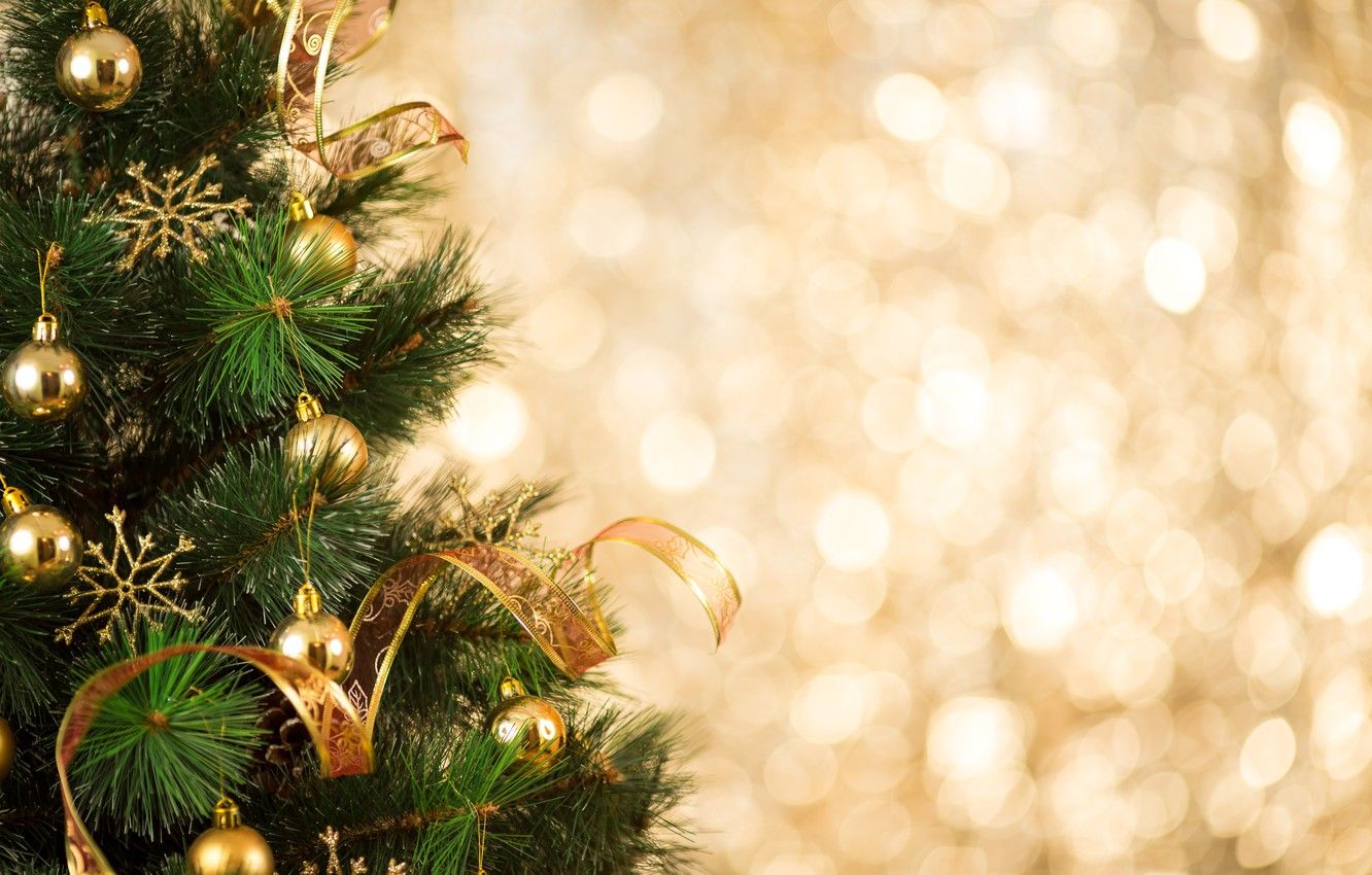 Golden Christmas Tree Wallpapers Wallpaper Cave