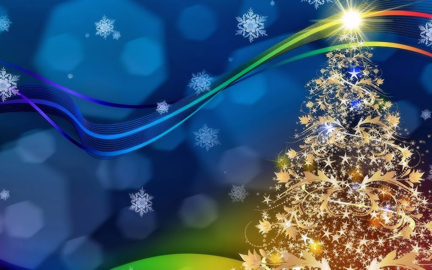 Golden Christmas Tree Wallpapers Wallpaper Cave