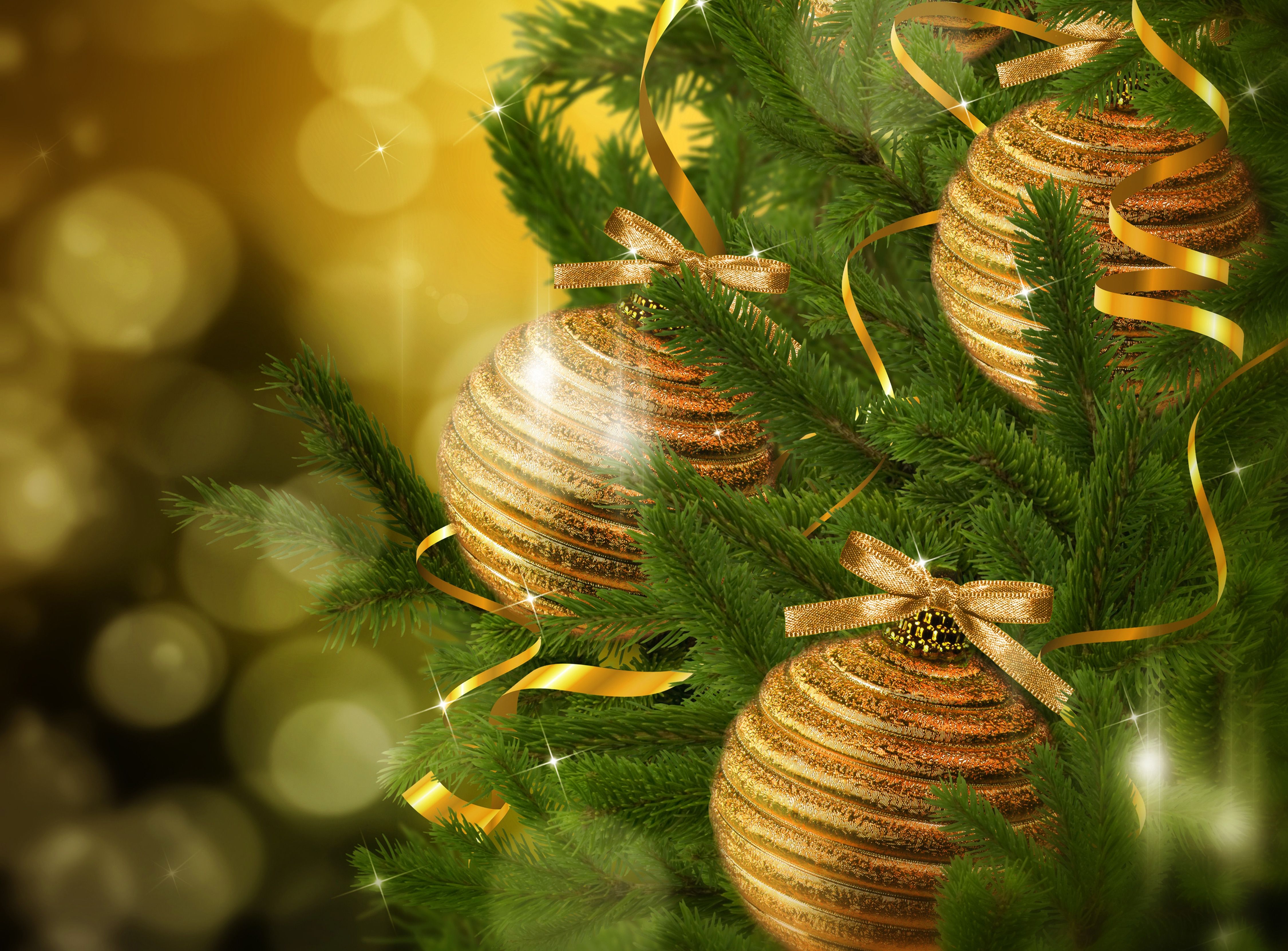 Golden Christmas Tree Wallpapers Wallpaper Cave