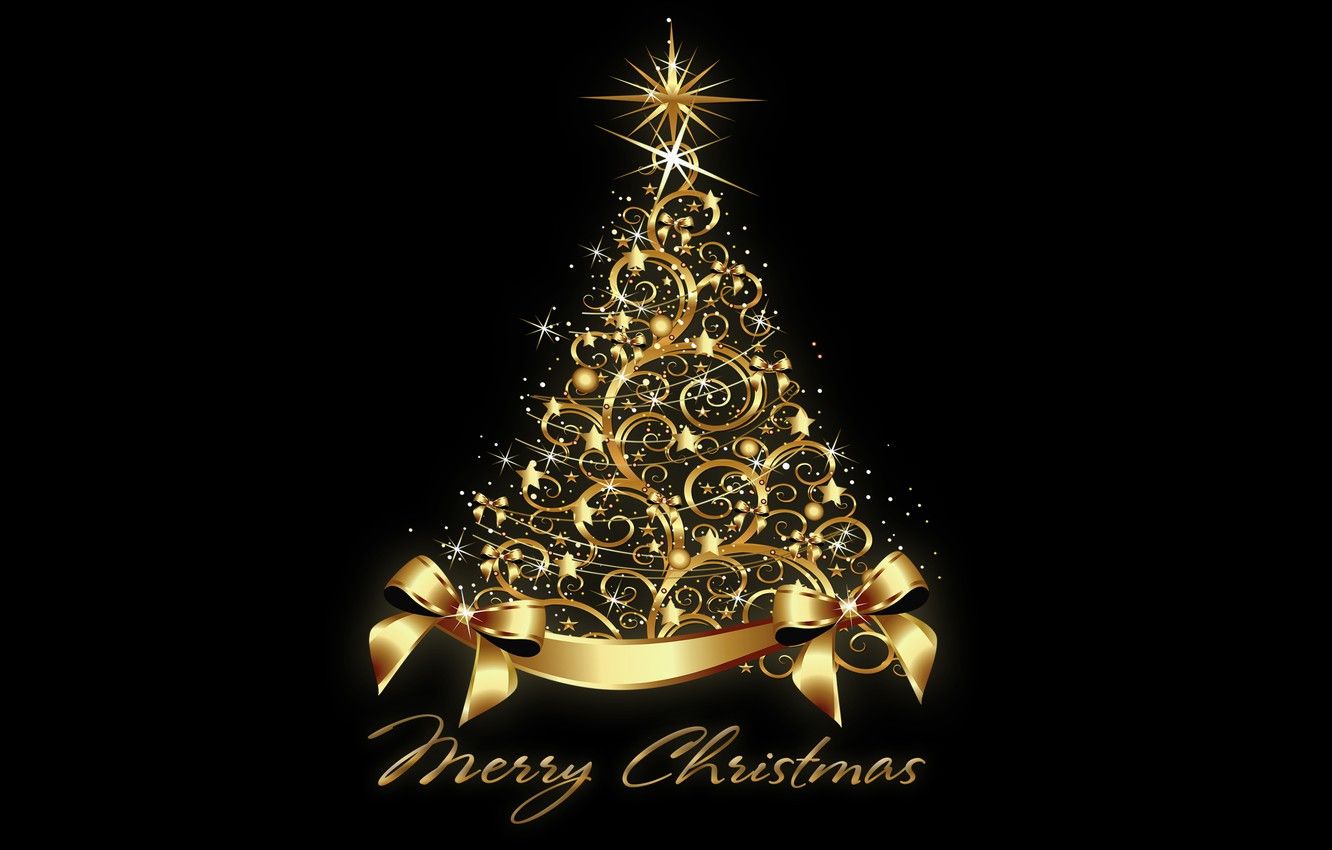 Golden Christmas Tree Wallpapers Wallpaper Cave