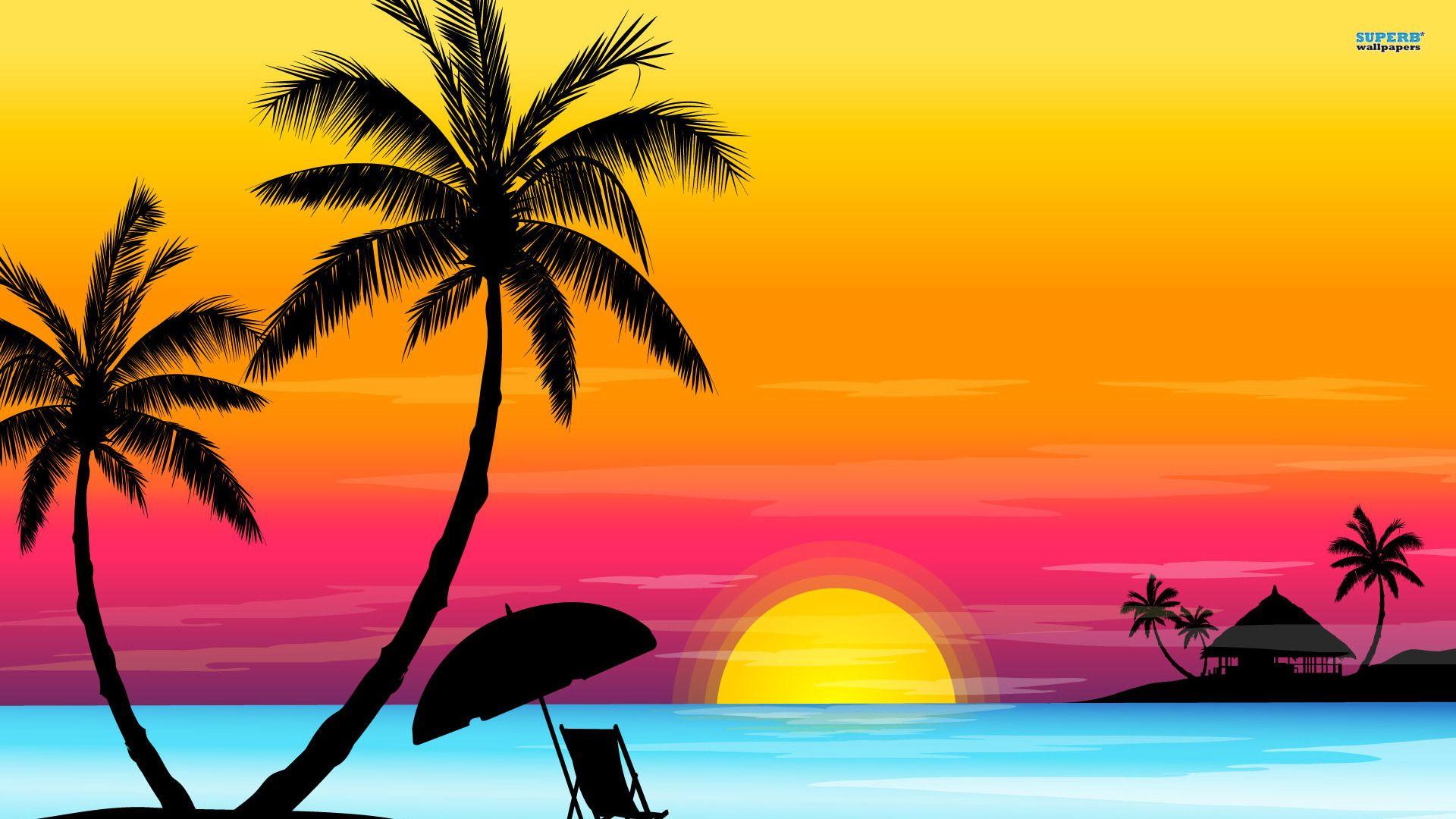 Cartoon Sunset Wallpapers Wallpaper Cave