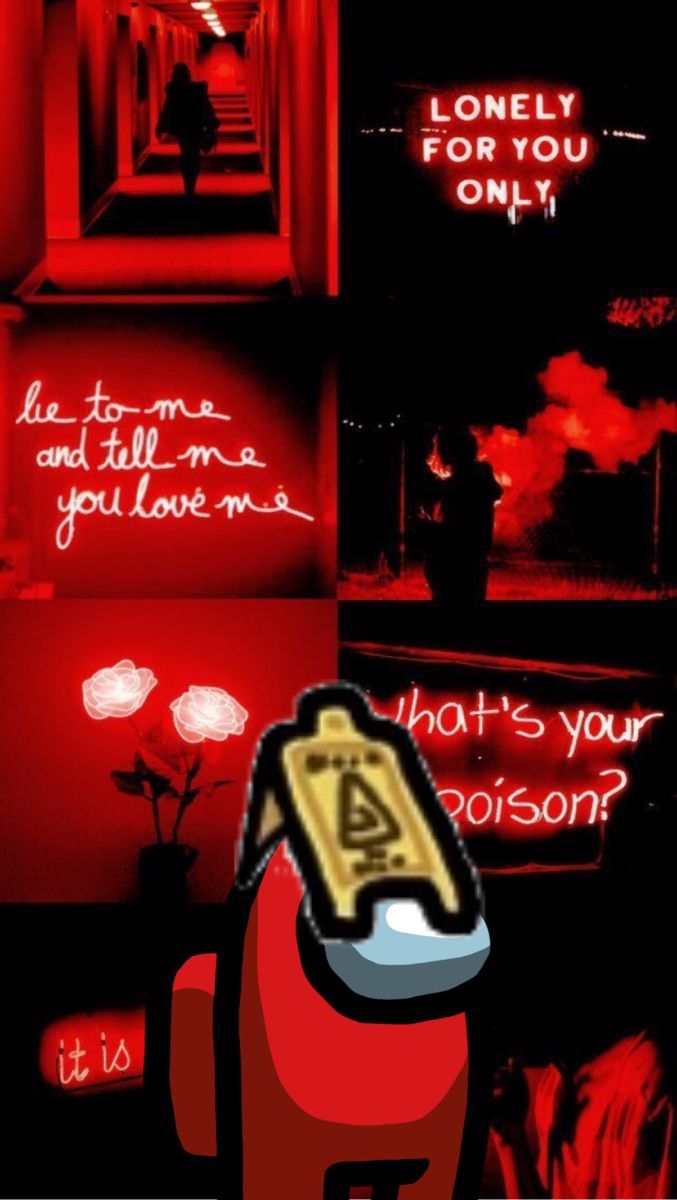 Among Us Neon Wallpaper