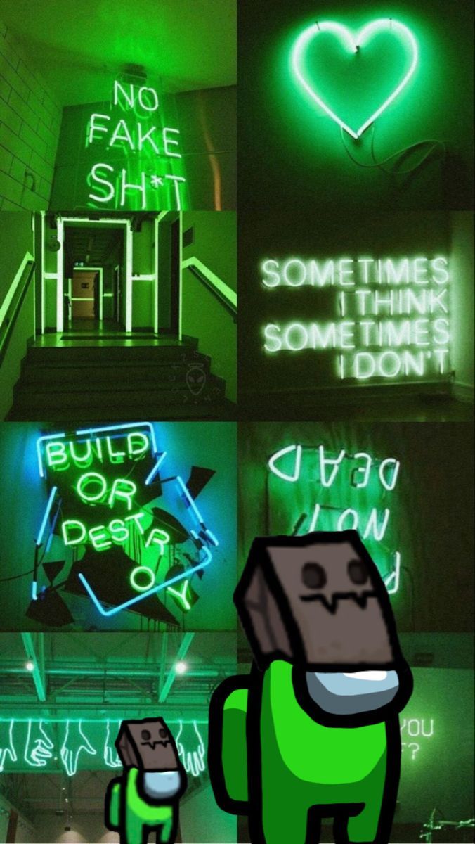 Cool Neon Among Us Wallpapers