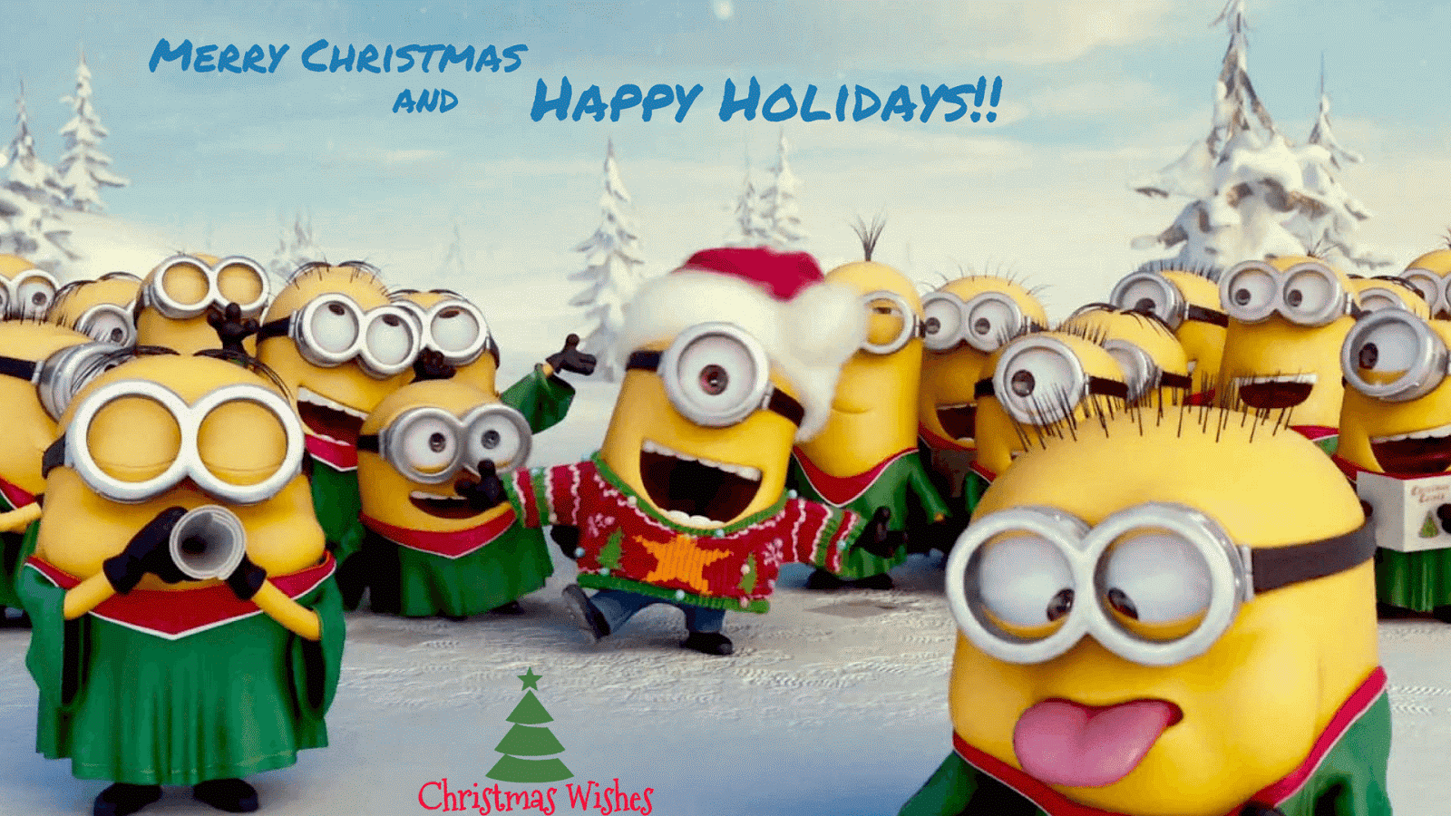 Merry Christmas Minions Wallpapers Wallpaper Cave