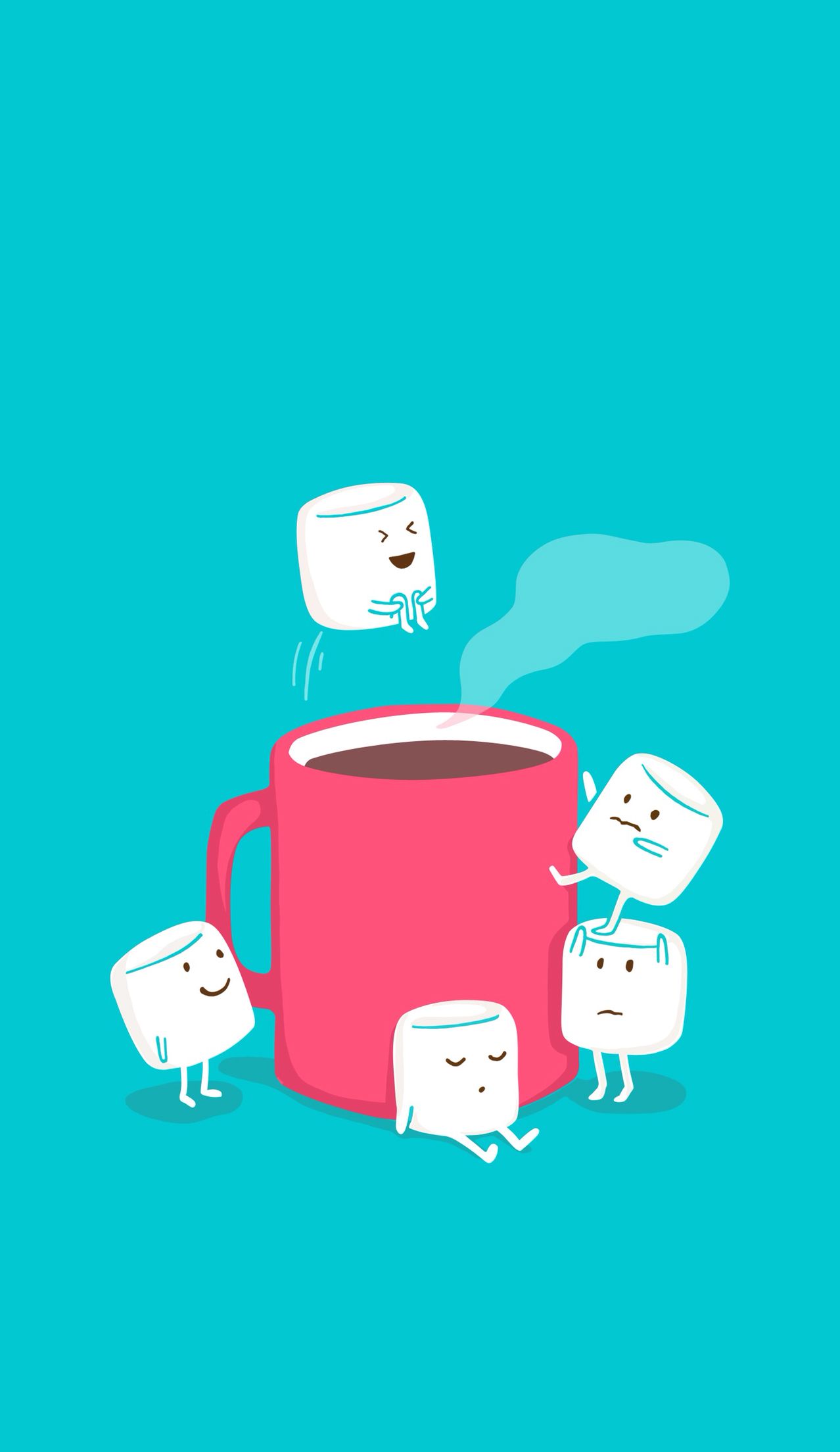 Cartoon Kawaii Marshmallow Wallpapers Wallpaper Cave