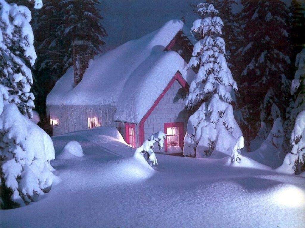 Winter House Snow Wallpapers Wallpaper Cave
