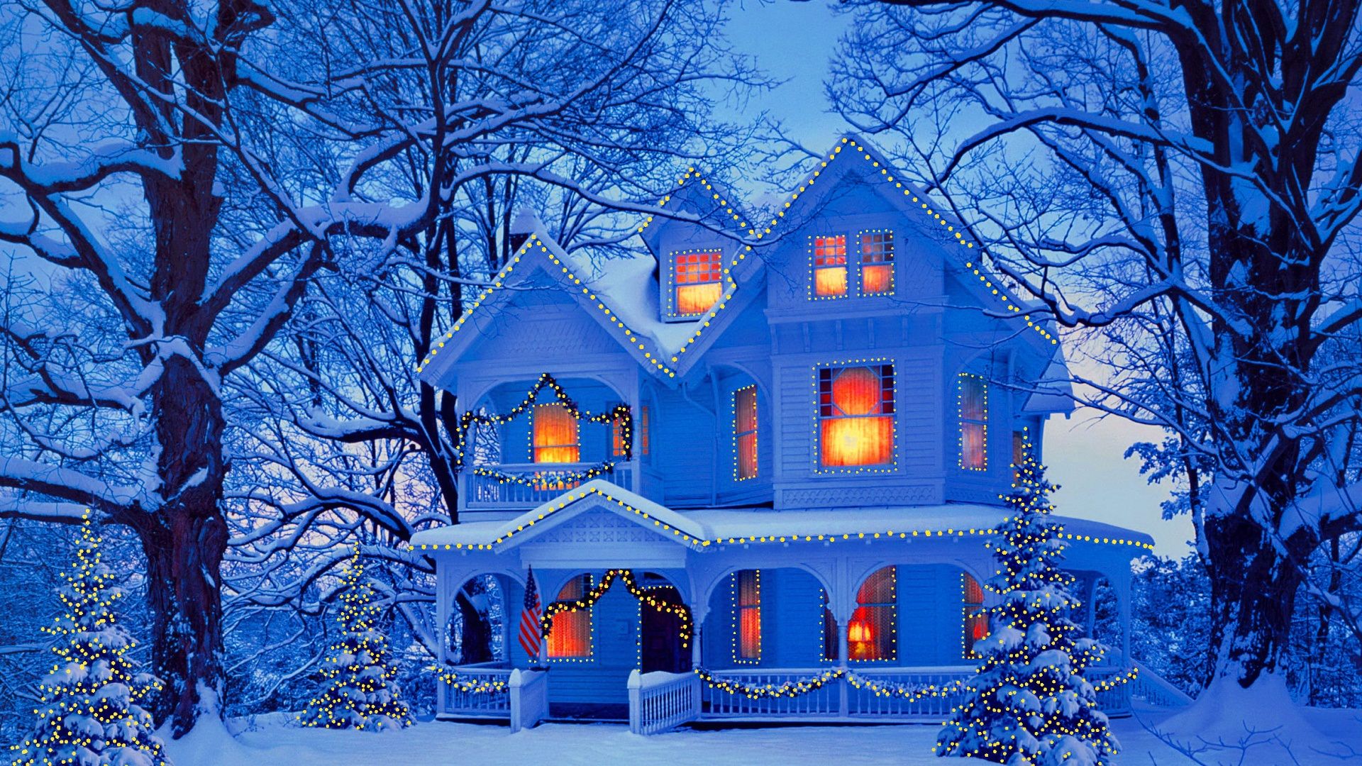 Winter House Snow Wallpapers Wallpaper Cave