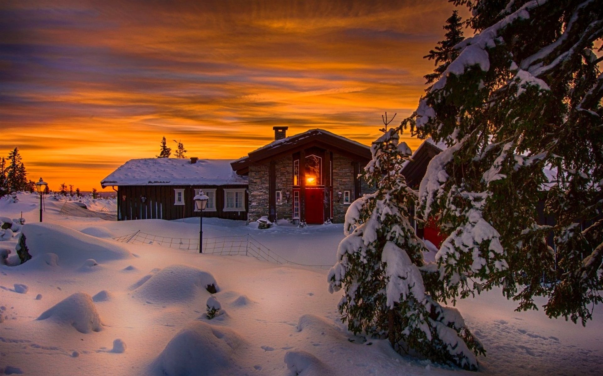 Winter House Snow Wallpapers Wallpaper Cave