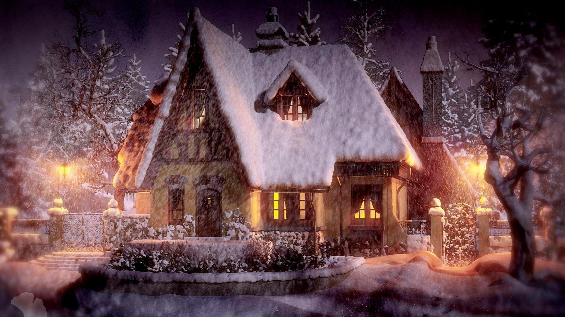 Cozy Winter Cottage Wallpapers Wallpaper Cave