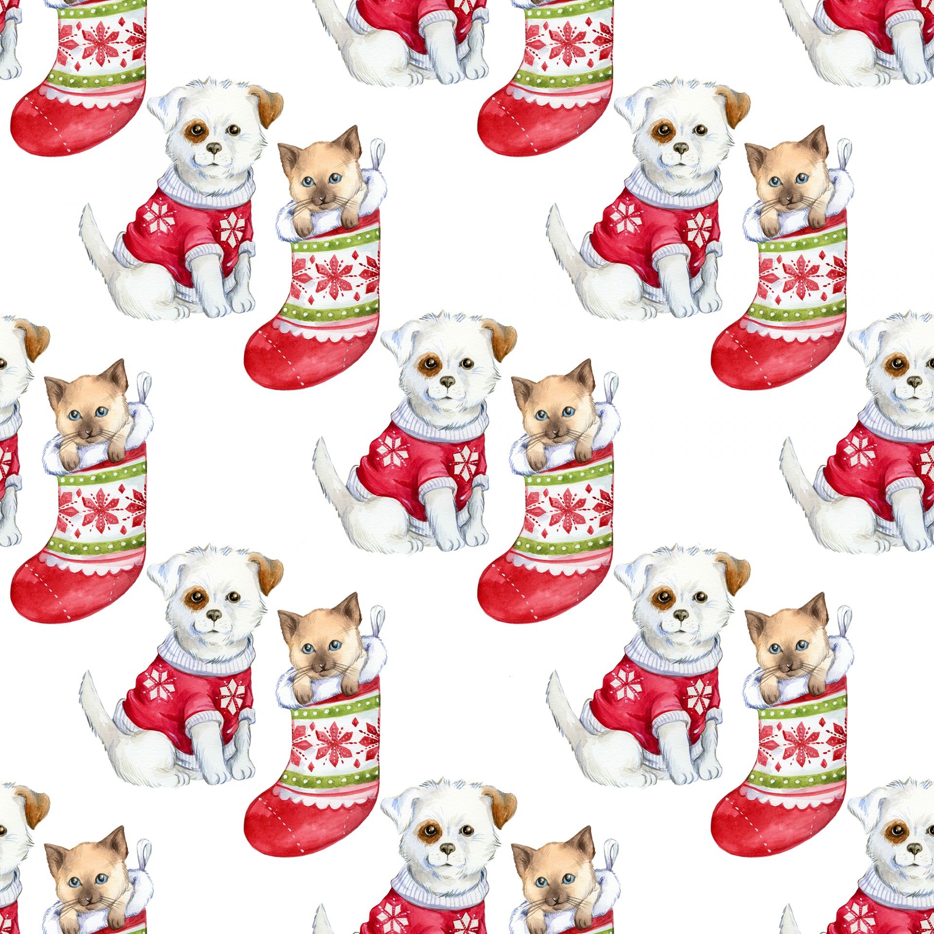 Cute Christmas Cats And Dogs Wallpapers Wallpaper Cave