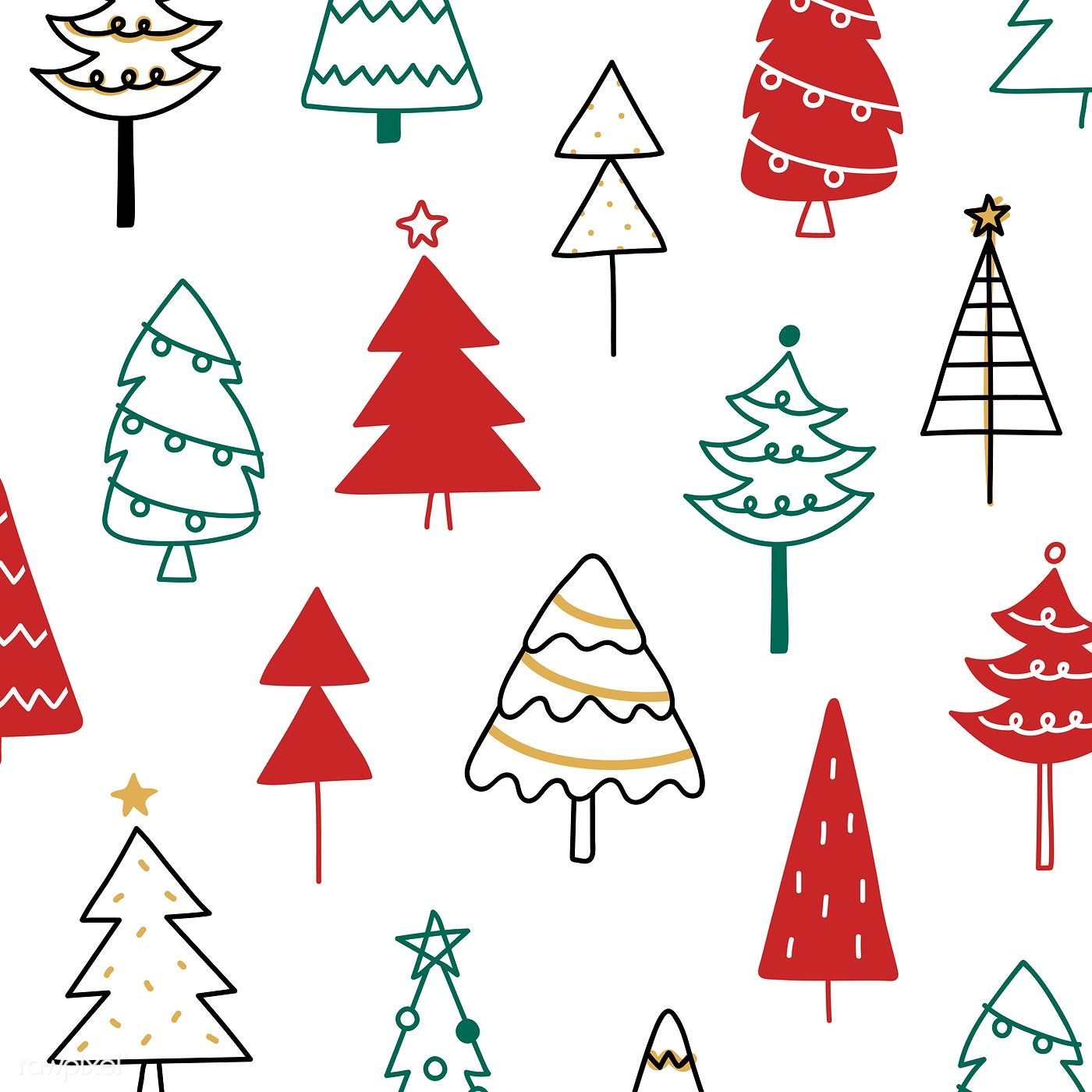 Christmas Tree Draw Wallpapers Wallpaper Cave