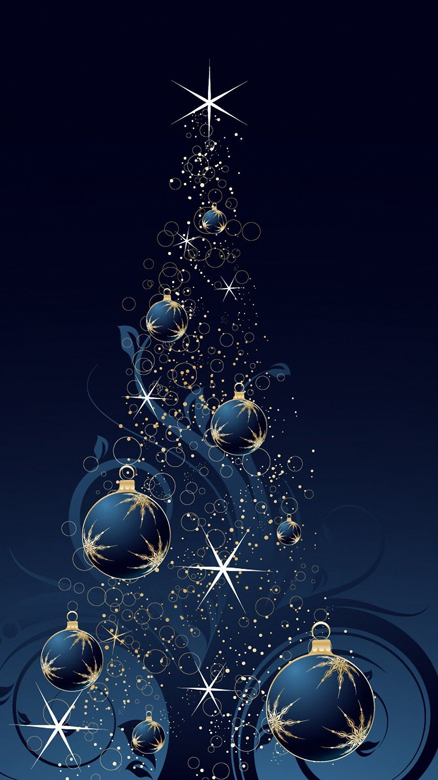 Gold Blue Christmas Wallpapers Wallpaper Cave