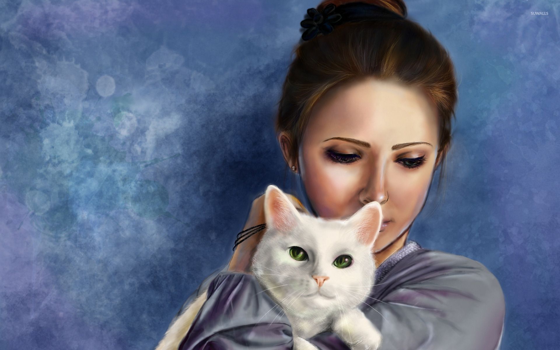 HD Girl And Cat Wallpapers Wallpaper Cave