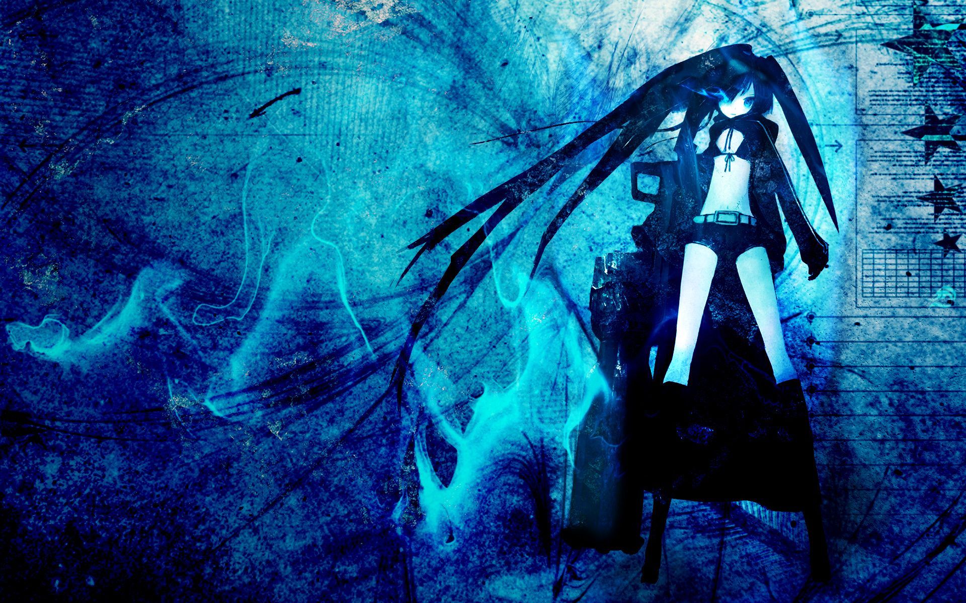 Black And Blue Anime Wallpapers Wallpaper Cave