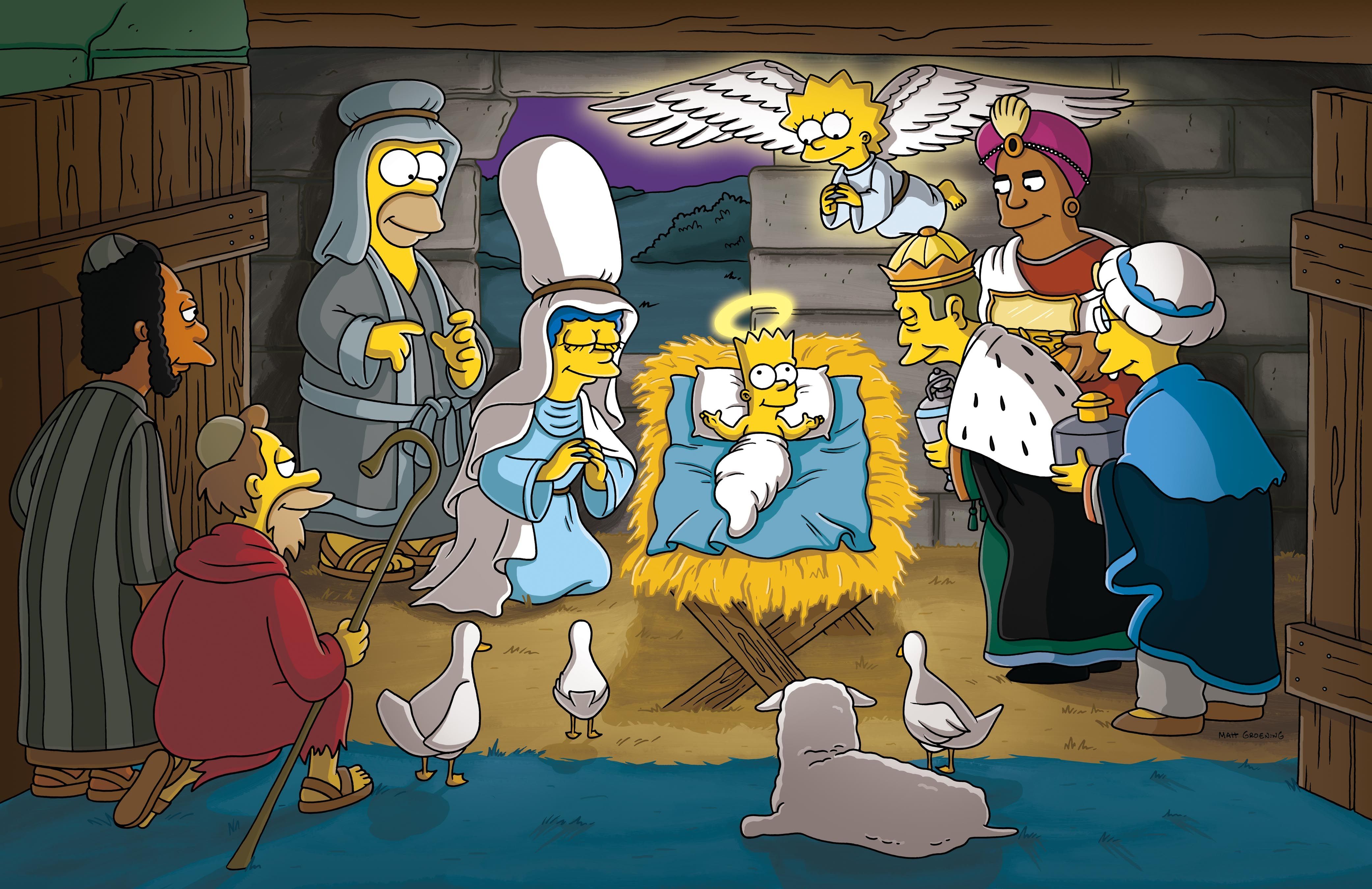 Simpsons Merry Christmas Merry Christmas Simpsons Wallpapers Wallpaper Cave