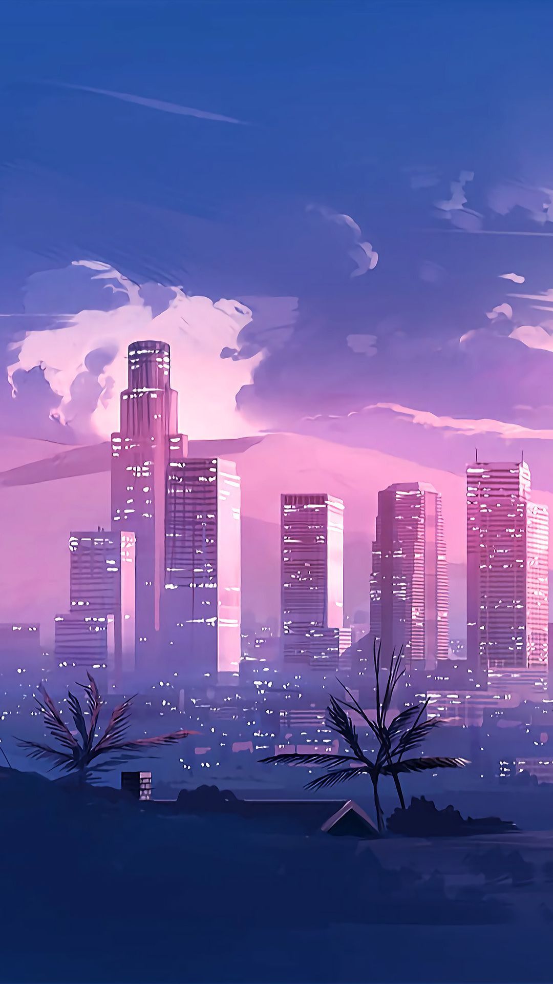 Blue City Anime Aesthetic Wallpapers Wallpaper Cave