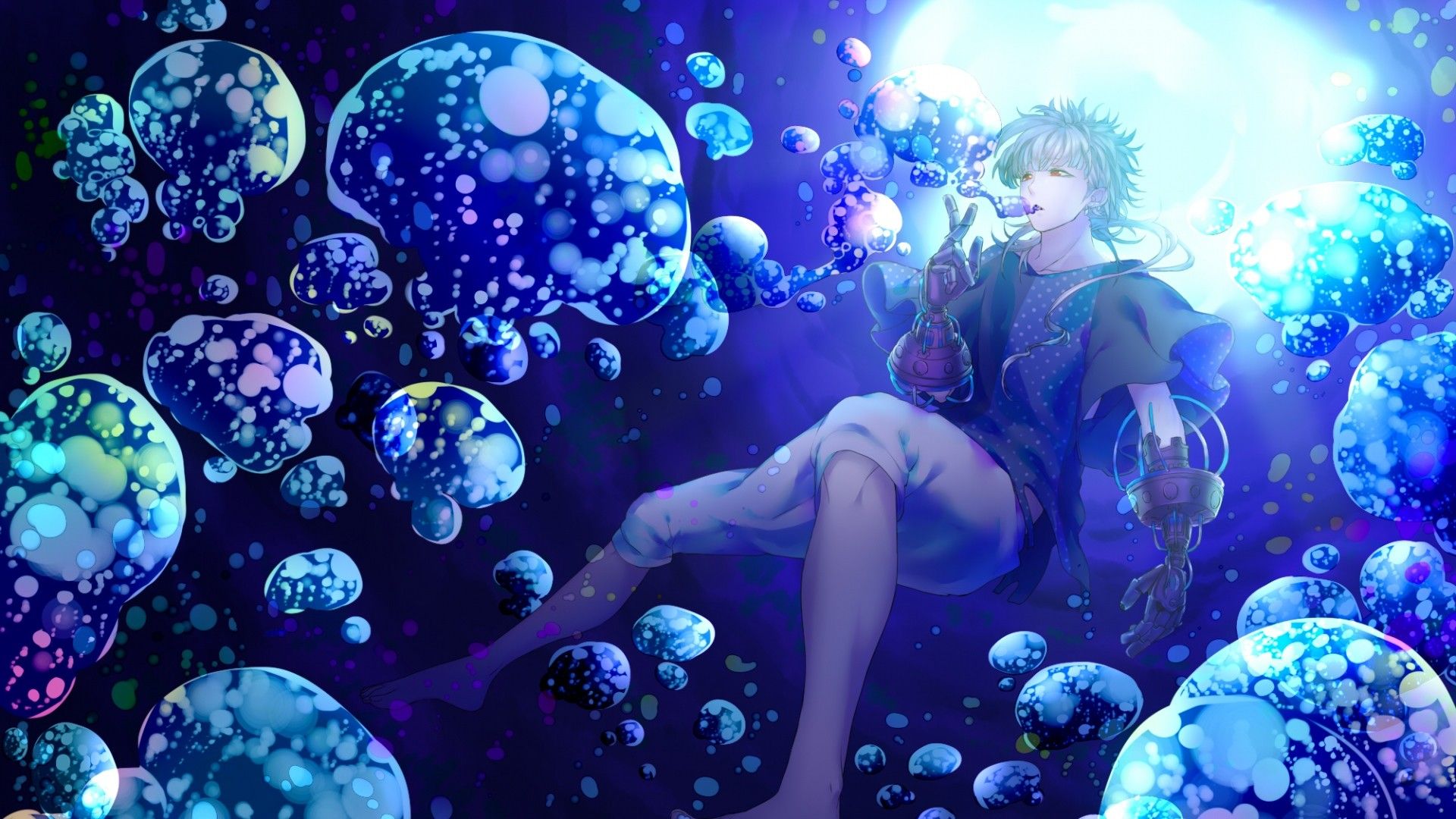 Anime Boy Blue Desktop Wallpapers Wallpaper Cave