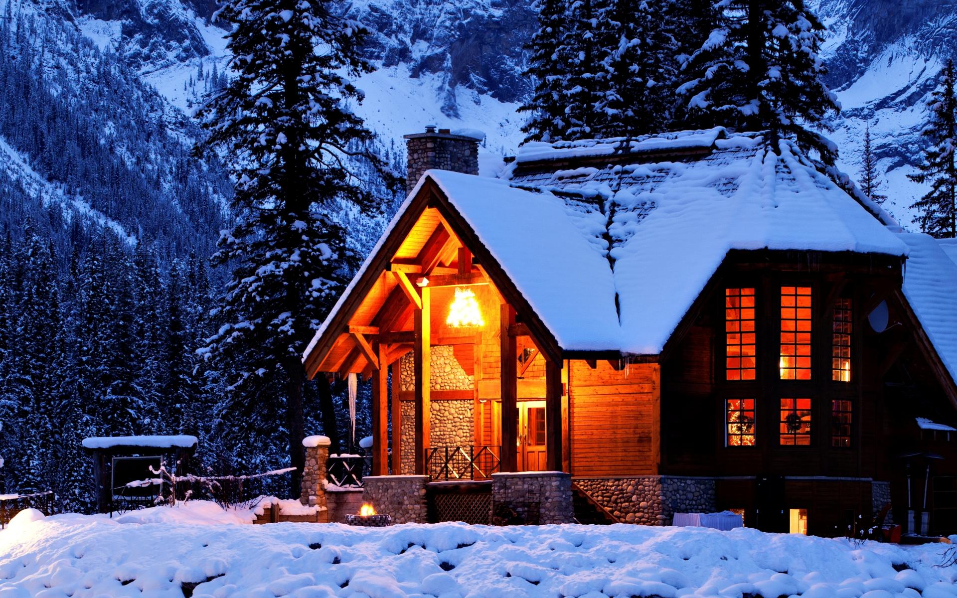 Warm Winter Cabin Wallpapers Wallpaper Cave
