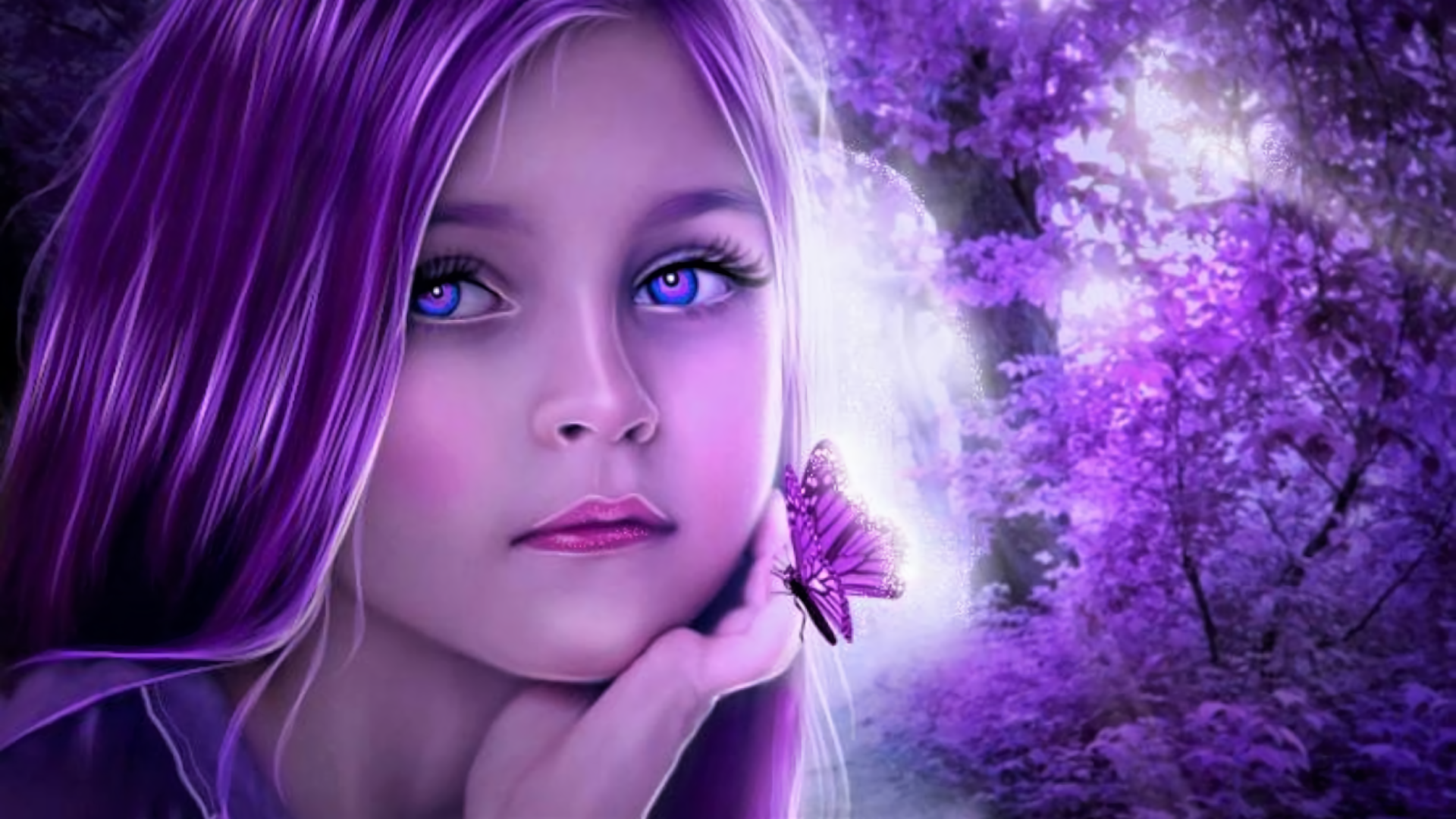 Purple Girl Wallpapers Wallpaper Cave