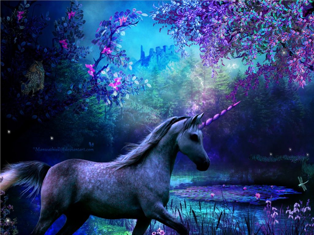 Glowing Unicorn Wallpapers Wallpaper Cave