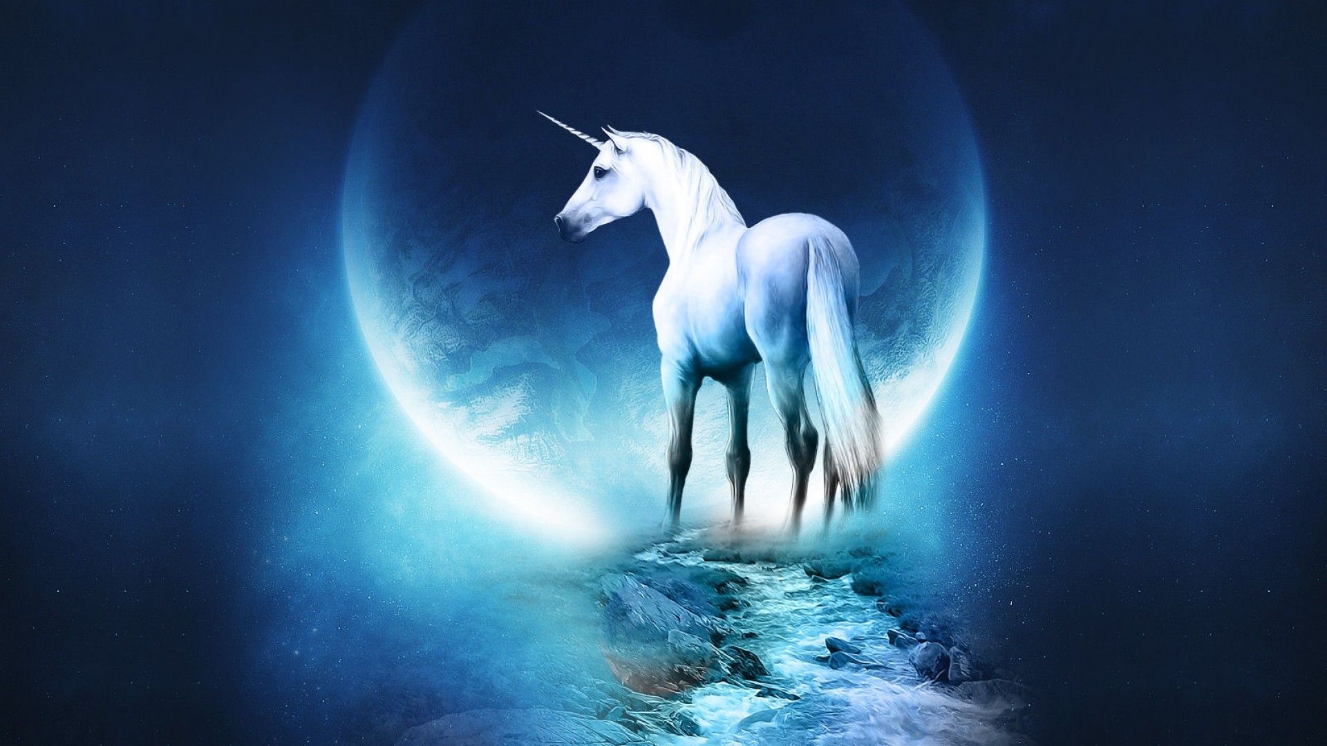 Glowing Unicorn Wallpapers Wallpaper Cave