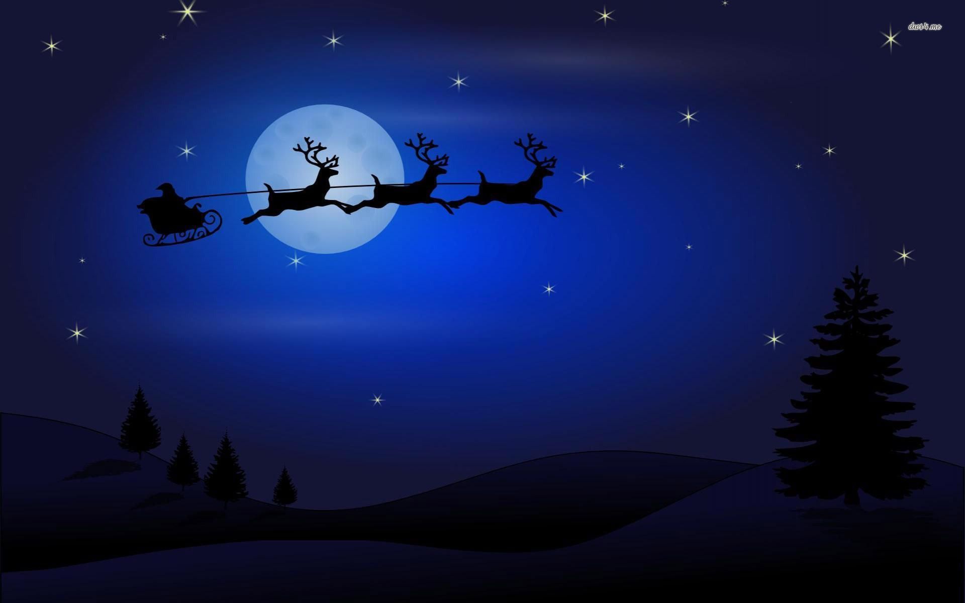Christmas At Night Wallpapers Wallpaper Cave