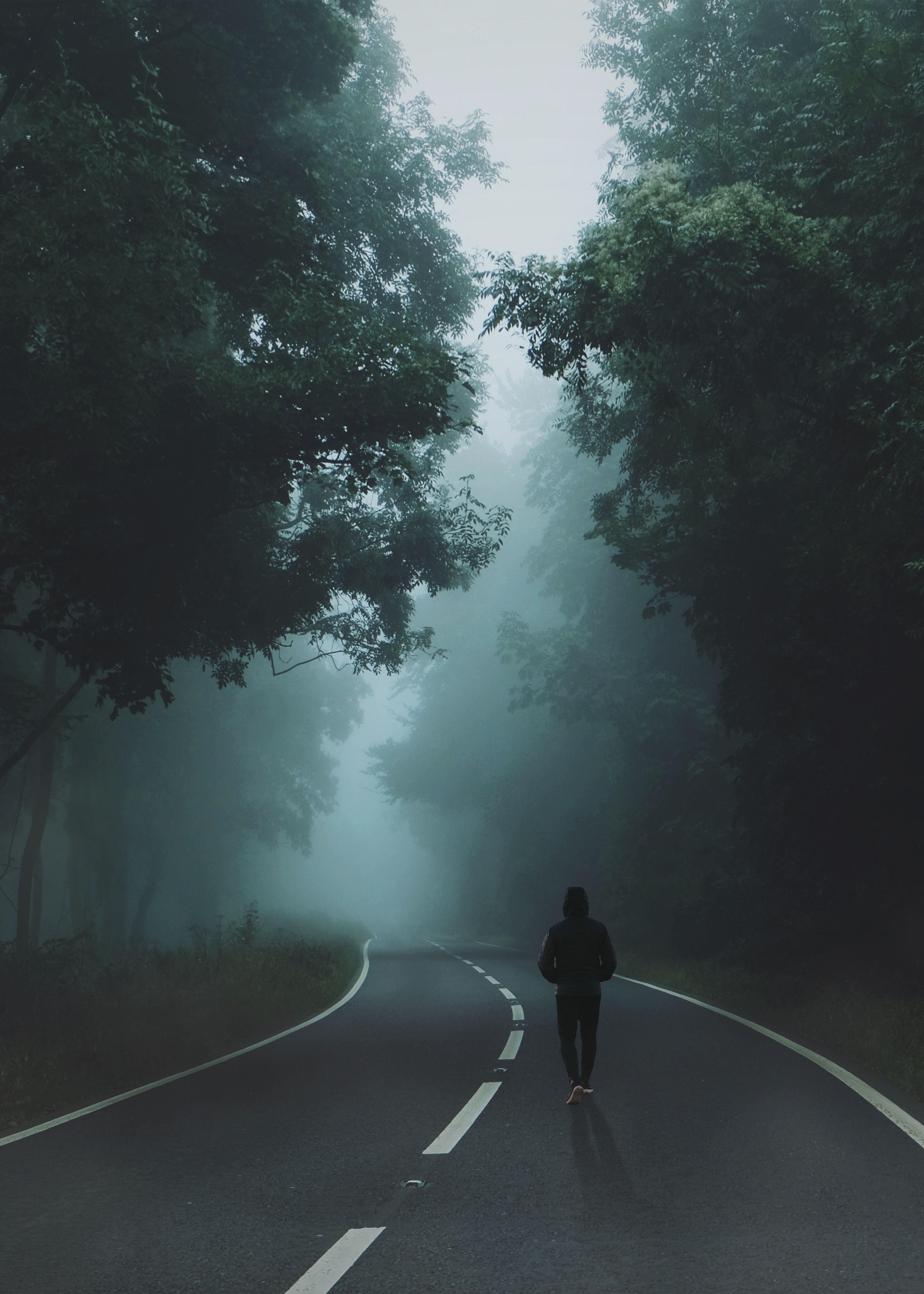 Alone Boy Walking On Road Wallpapers Wallpaper Cave