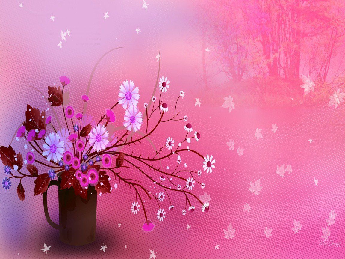 Pink Flower Girl Wallpapers Wallpaper Cave
