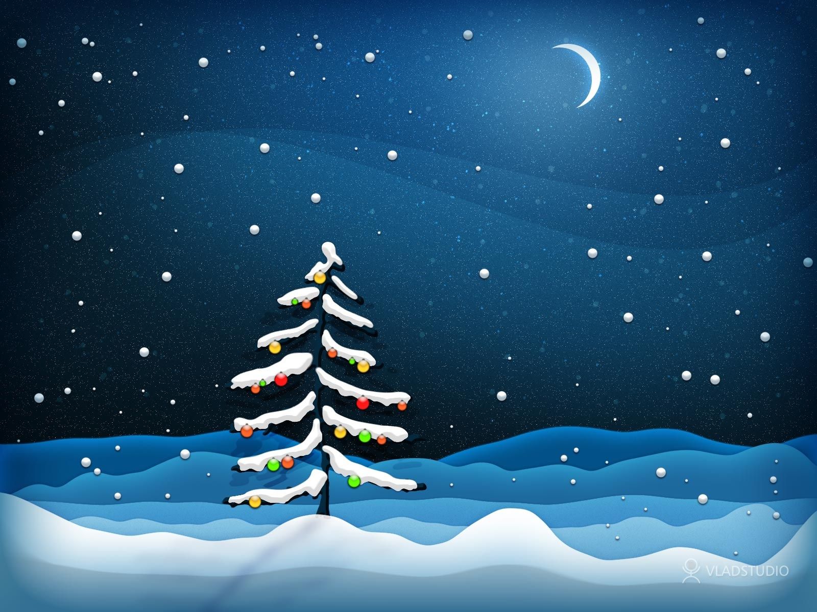 Night Christmas Tree Wallpapers Wallpaper Cave