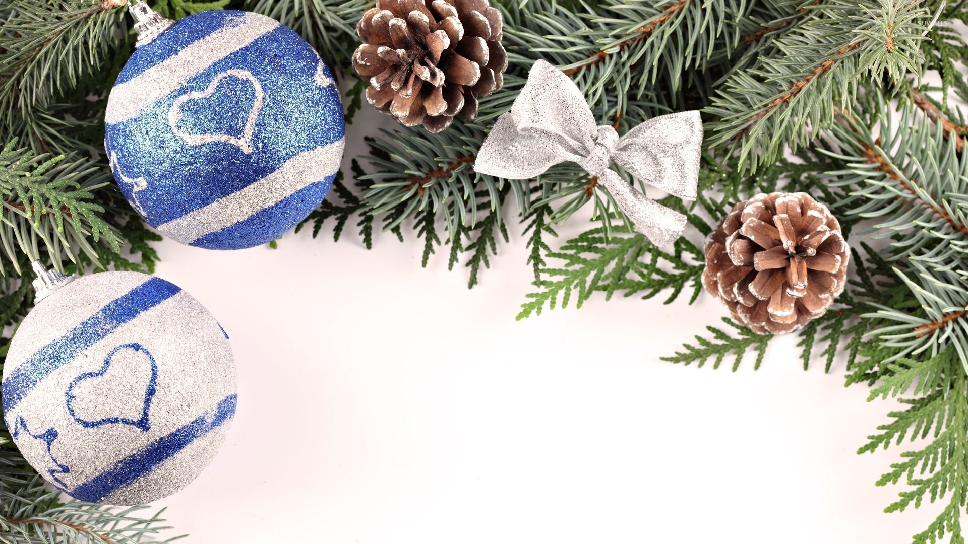 Christmas Blue And White Wallpapers Wallpaper Cave