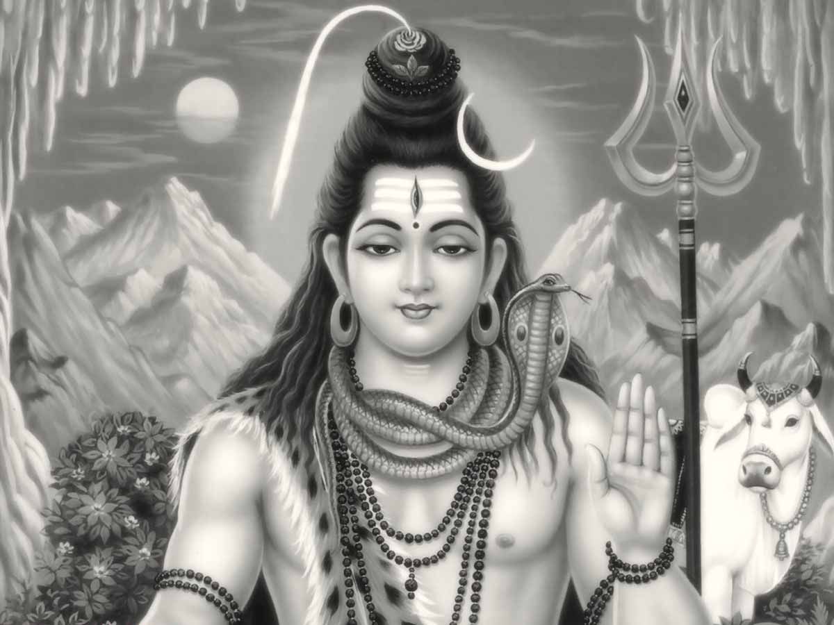 Lord Shiva Black And White Wallpapers Wallpaper Cave