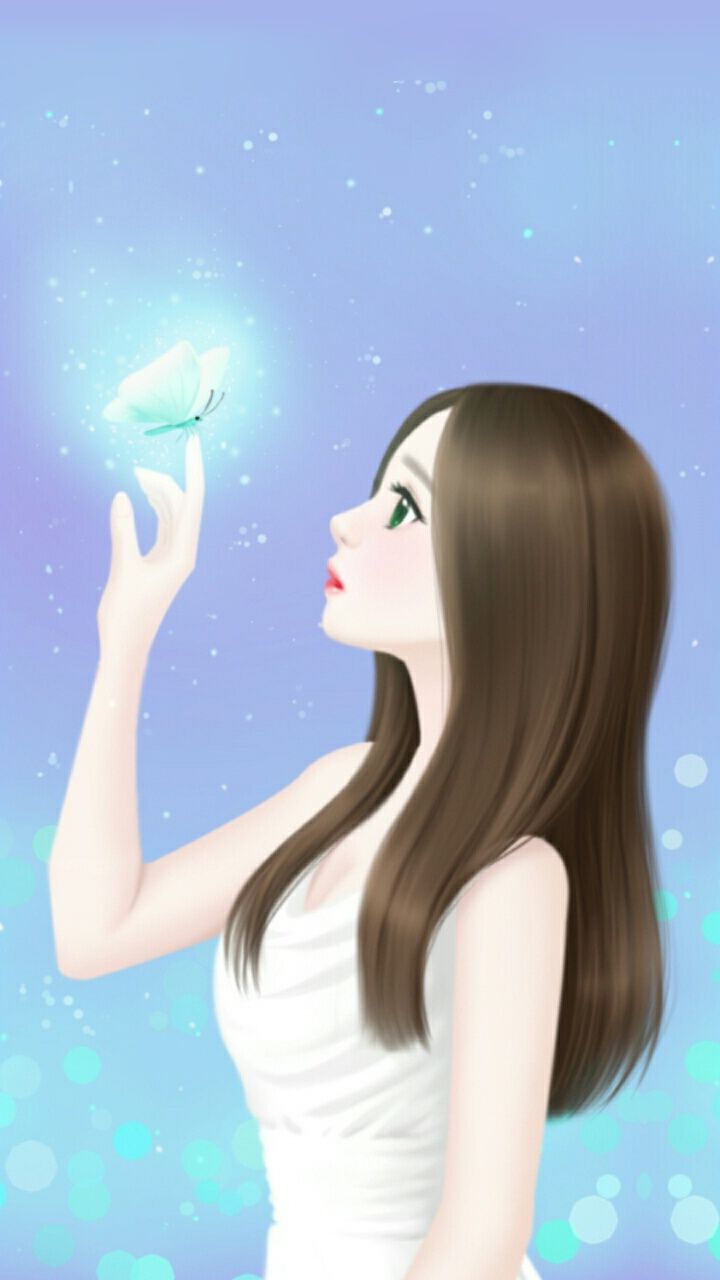 Girl With Butterflies Wallpapers Wallpaper Cave