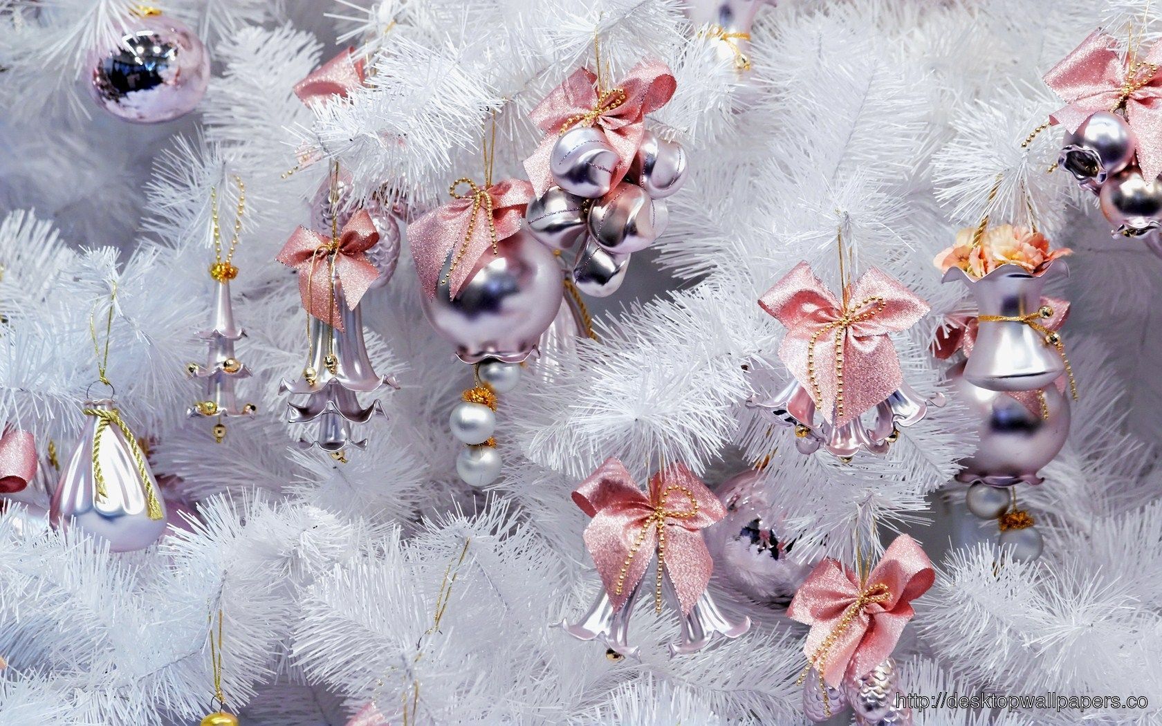 Christmas Pink And White Wallpapers Wallpaper Cave