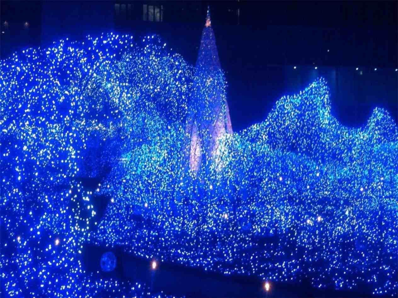 Christmas Lights Blue Wallpapers Wallpaper Cave