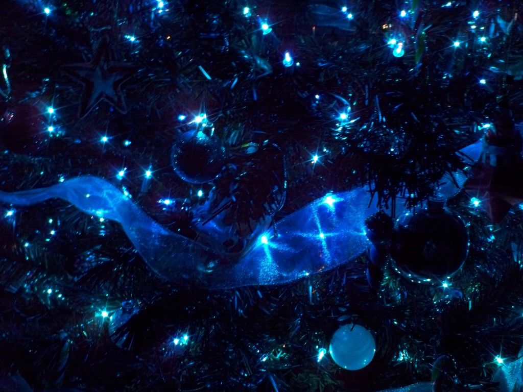Christmas Lights Blue Wallpapers Wallpaper Cave