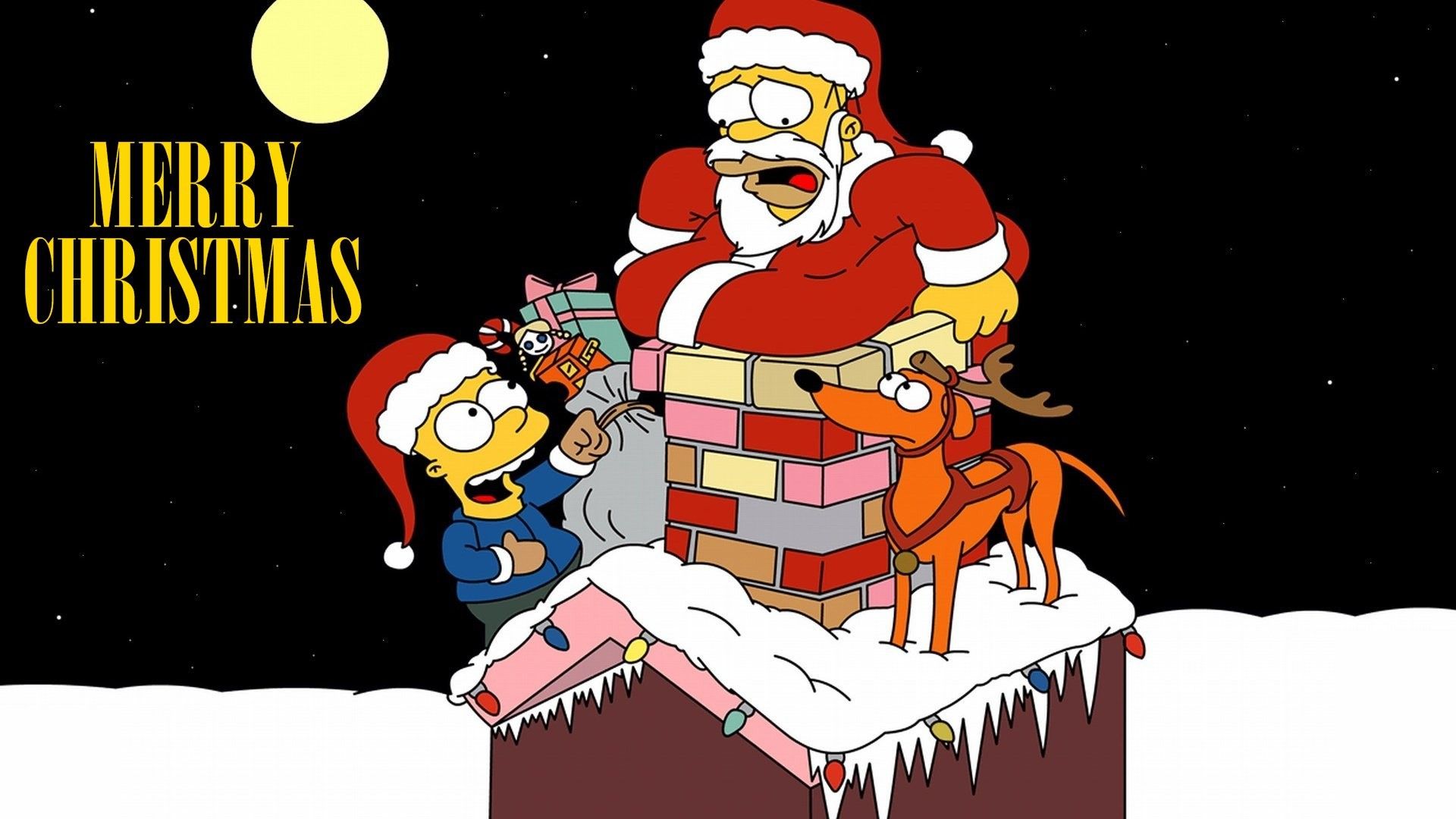 Simpsons Christmas Wallpapers Wallpaper Cave