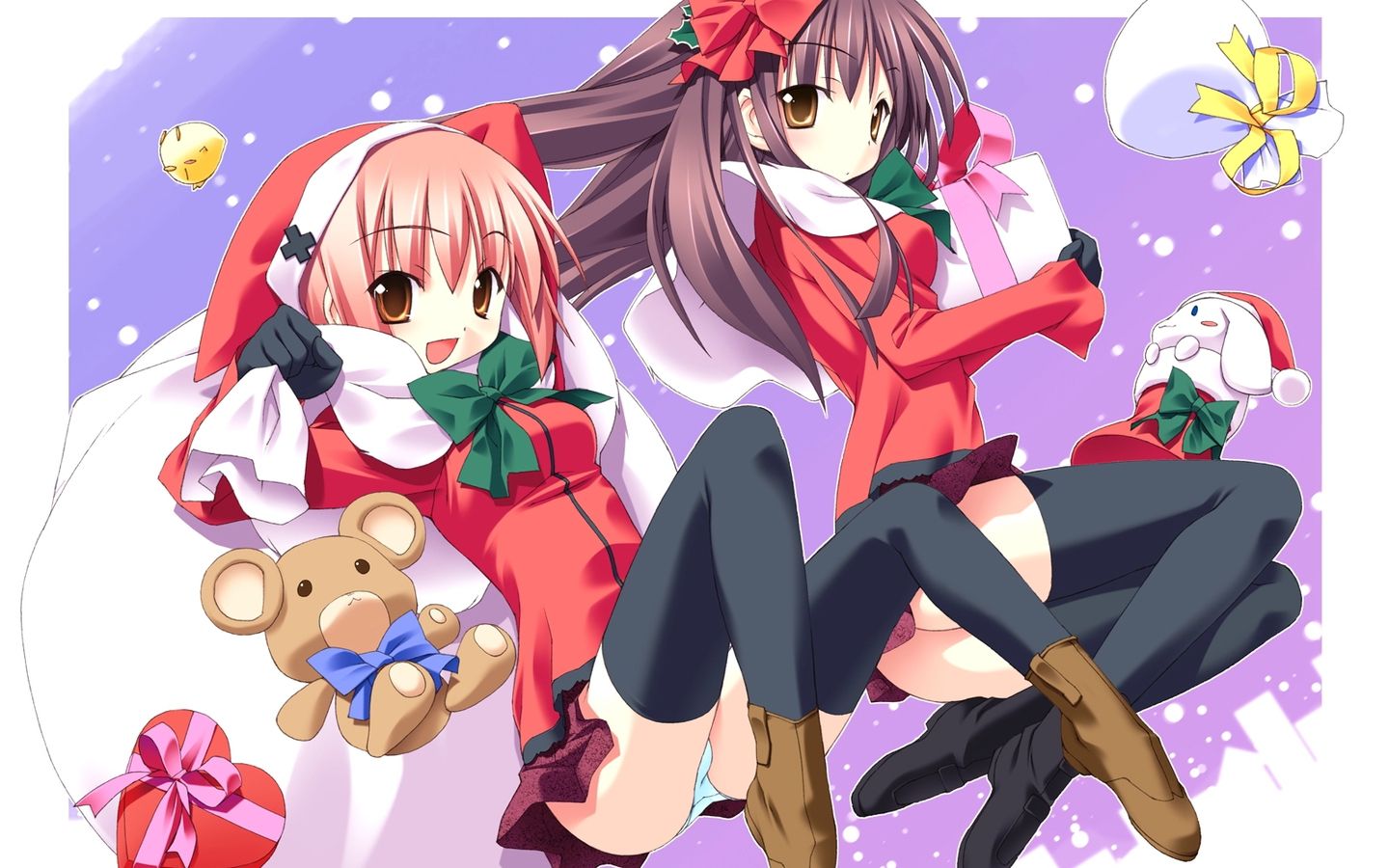 Merry Christmas Anime Girl Cute Anime Girl Christmas Wallpapers Wallpaper Cave